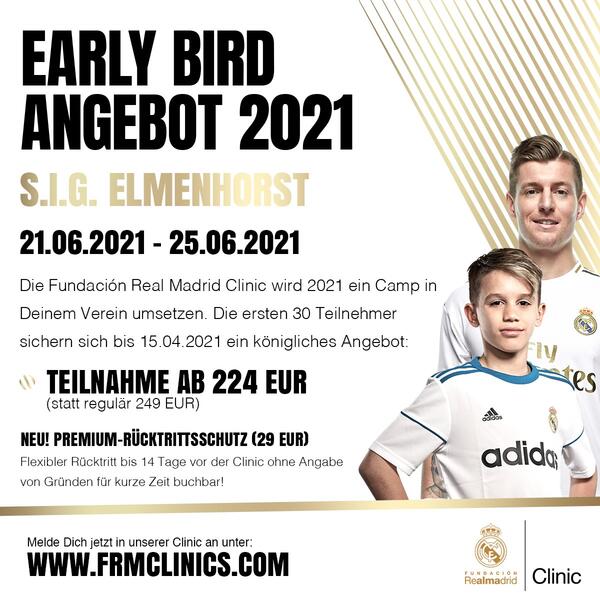 Bild vergrößern: Fußballschule Real Madrid 2021 - Early Bird
